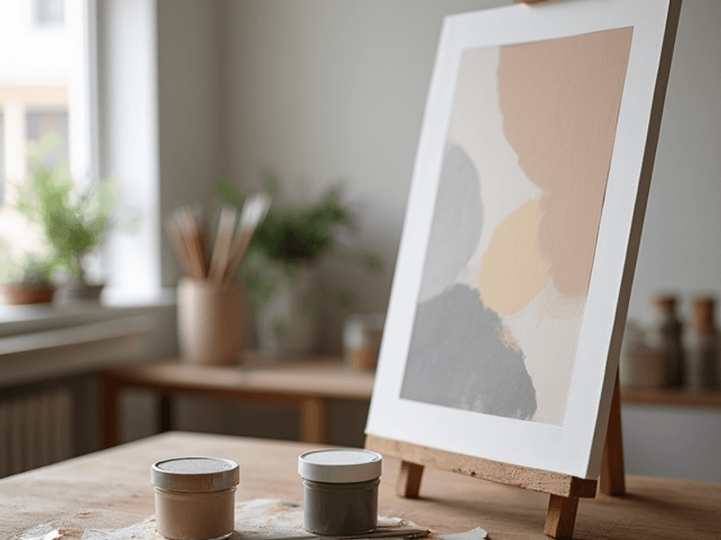 Acrylic painting layers demonstration